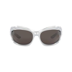 Balenciaga Shield-Frame Bio Injection Sunglasses Silver Unisex-Adult